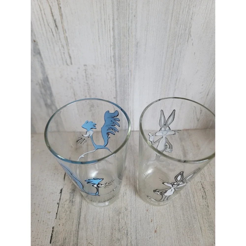 Pepsi‎ roadrunner bugs Bunny vintage glass cups collectible home decor set